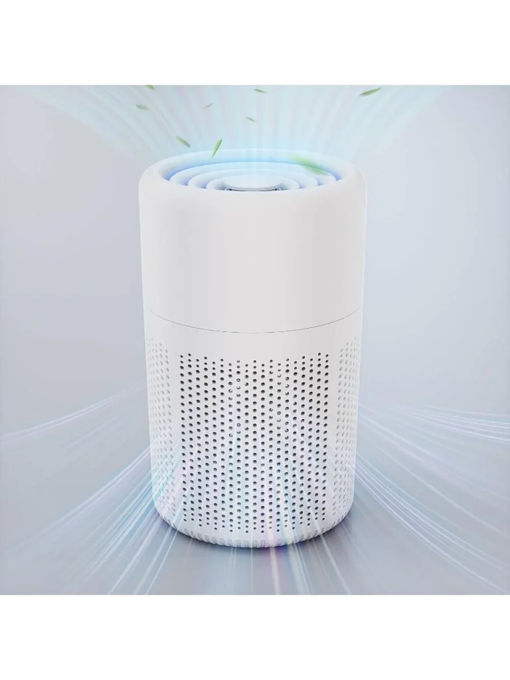 Air Purifier Small Spaces 320ft² HEPA Aromatherapy Pet Dander Odors Smoke White
